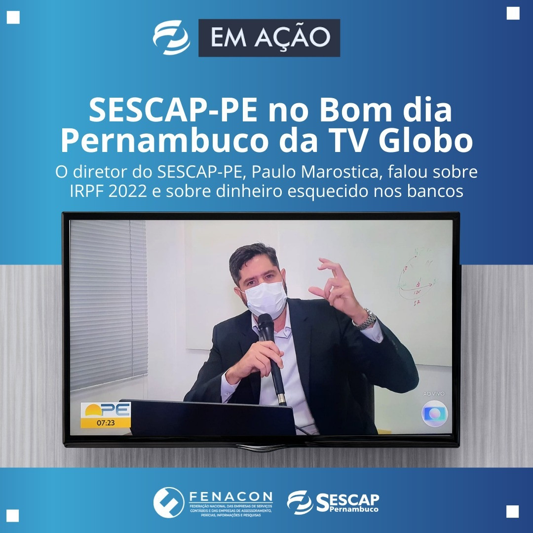 SESCAP-PE no Bom Dia Pernambuco da TV Globo – Sistema FENACON