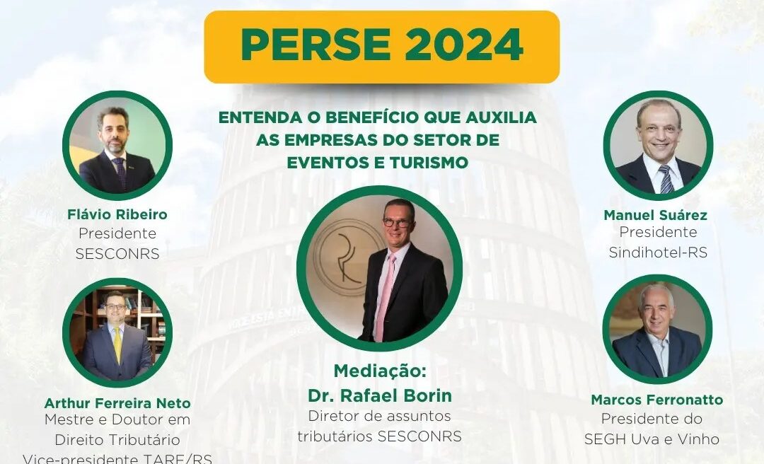 SESCONRS realiza evento “PERSE 2024 Entenda o benefício que auxilia